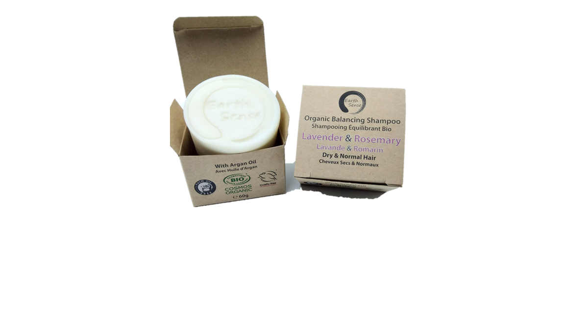 Shampoing Solide Bio Lavande & Romarin – Cheveux Secs 60 g