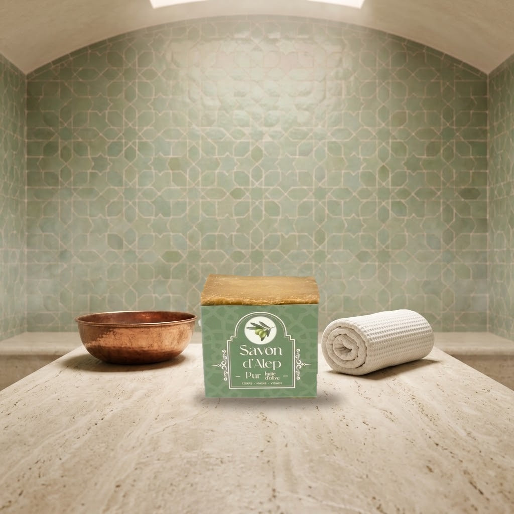 Coffret Alep : savon d'Alep dans un hammam traditionnel