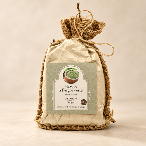 Argile verte en poudre 250 g de Savonnerie de la Cigogne, visuel premium